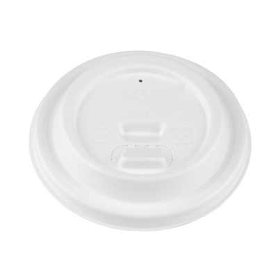 Takeaway Cup Cover Lids Natural Sugarcane Pulp Hot Single Layer Paper Cup Lid