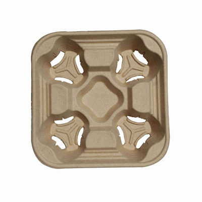 Takeout Containers For 4 Cups 100% Compostable Biodegradable For Coffee Or Tea Cup