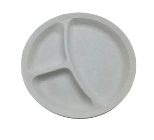 10inch Dinner Round 3 Compartment Corn Starch Plates