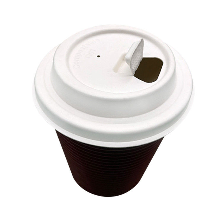 Disposable Sugarcane Pulp 8oz 12oz Coffee Cup Lids