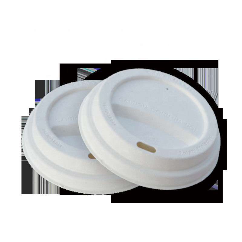 GB/3561-89 Compostable Sugarcane Bagasse Coffee Cups With Lids