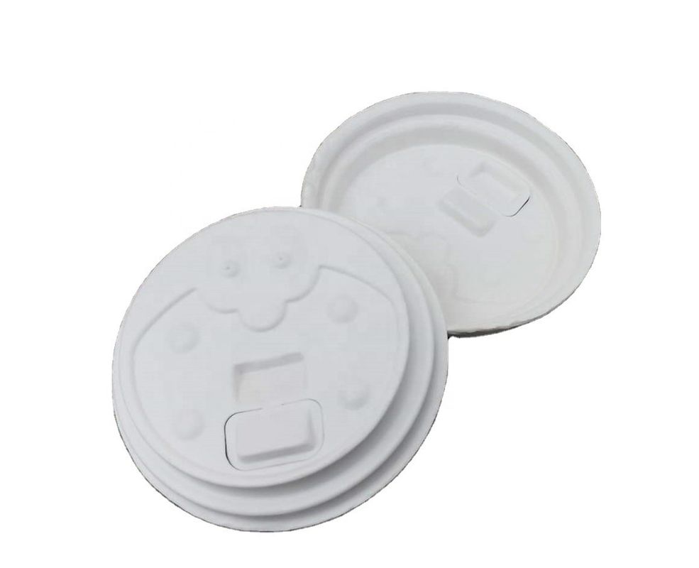 Sugarcane Bagasse 90mm Compostable Disposable Cup Lids