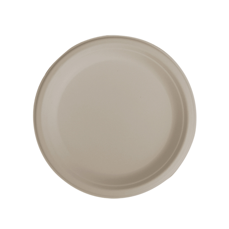 100% Compostable 9 Inches Natural, Biodegradable Food Plate For Food And Vegetables
